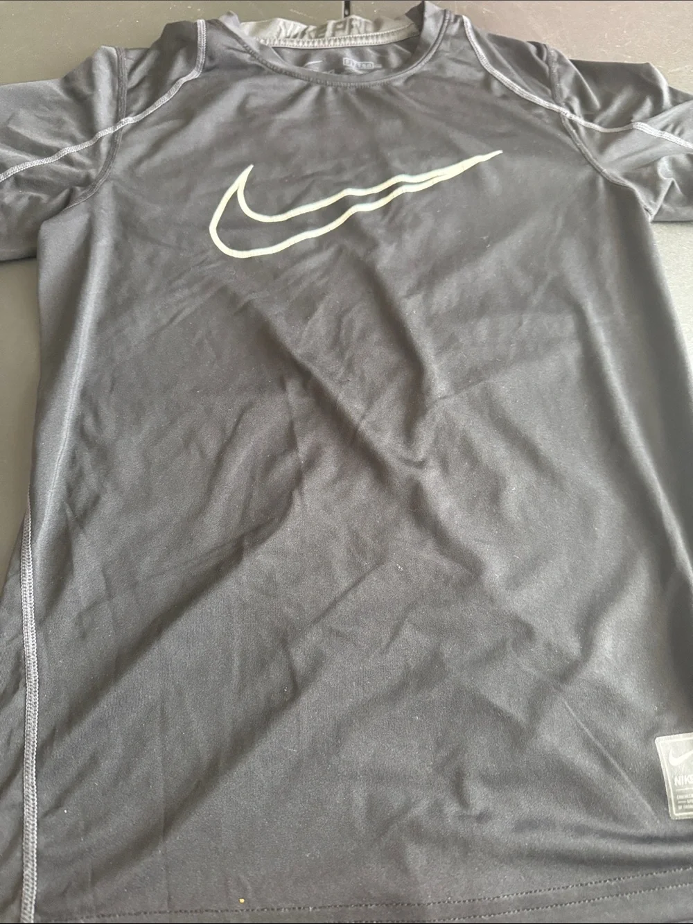 Nike Black Athletic Tee with White Swoosh